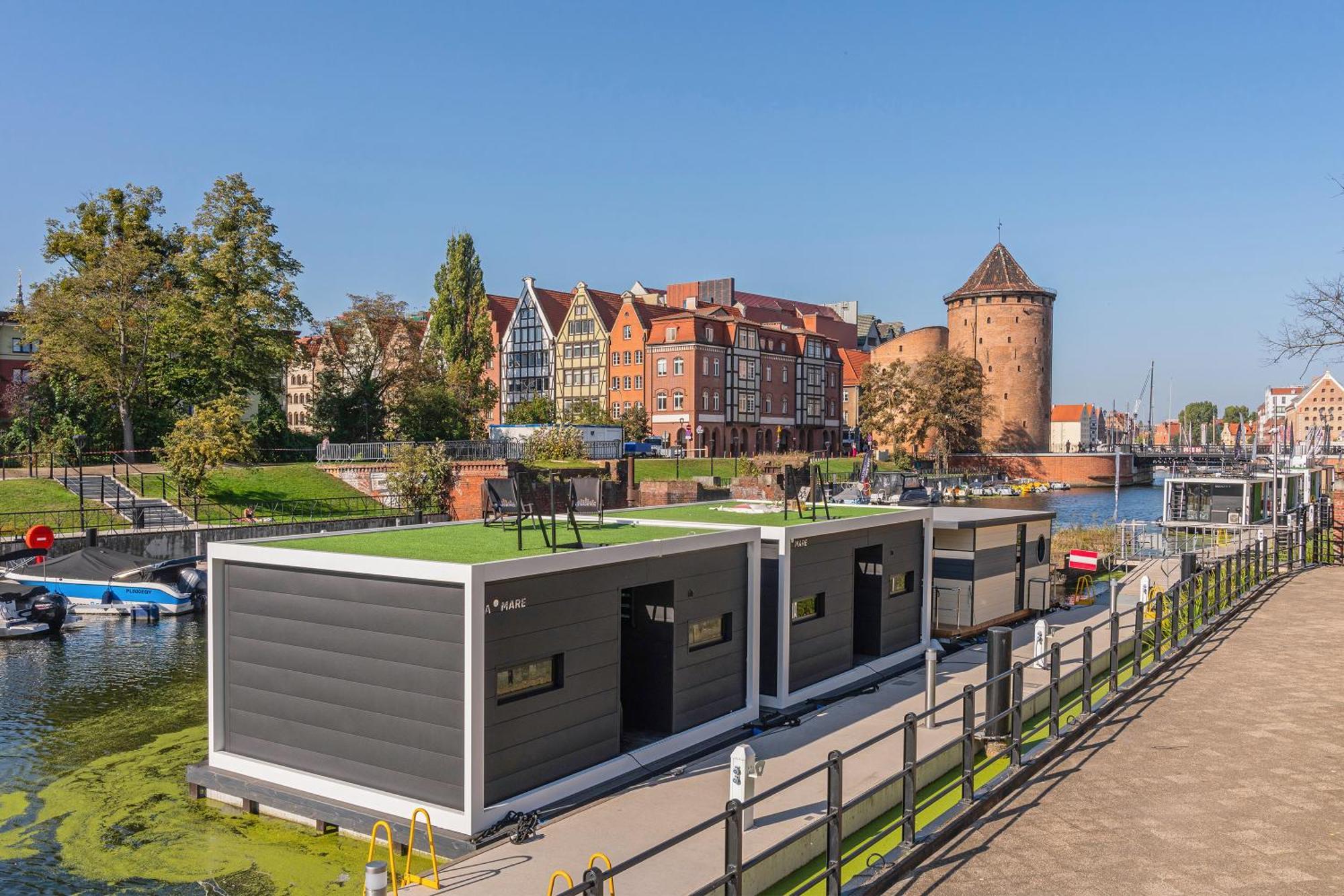 Domy Na Wodzie - La Mare Motlava Houseboats With Sauna By Downtown Apartments Gdansk Exterior foto