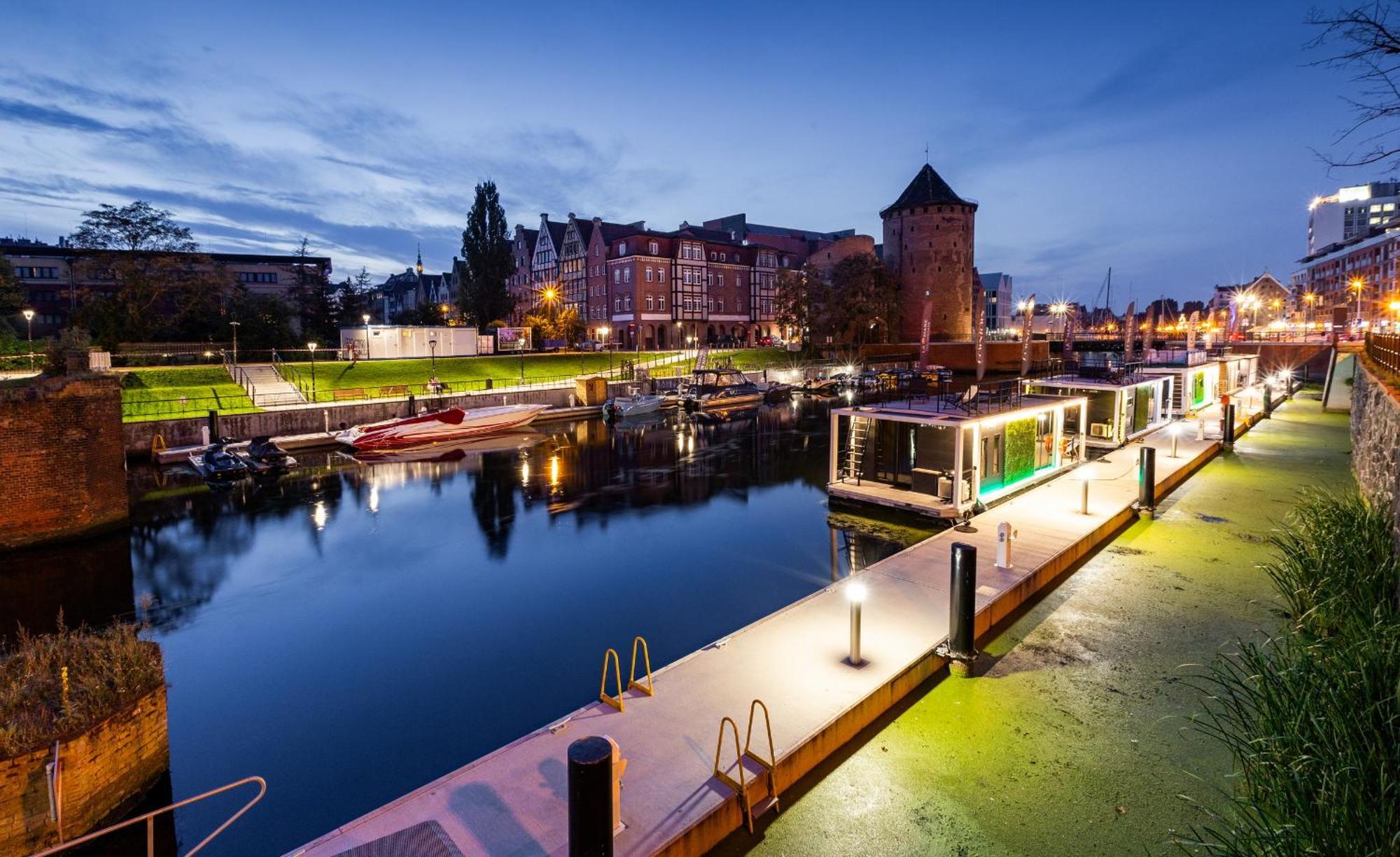 Domy Na Wodzie - La Mare Motlava Houseboats With Sauna By Downtown Apartments Gdansk Exterior foto