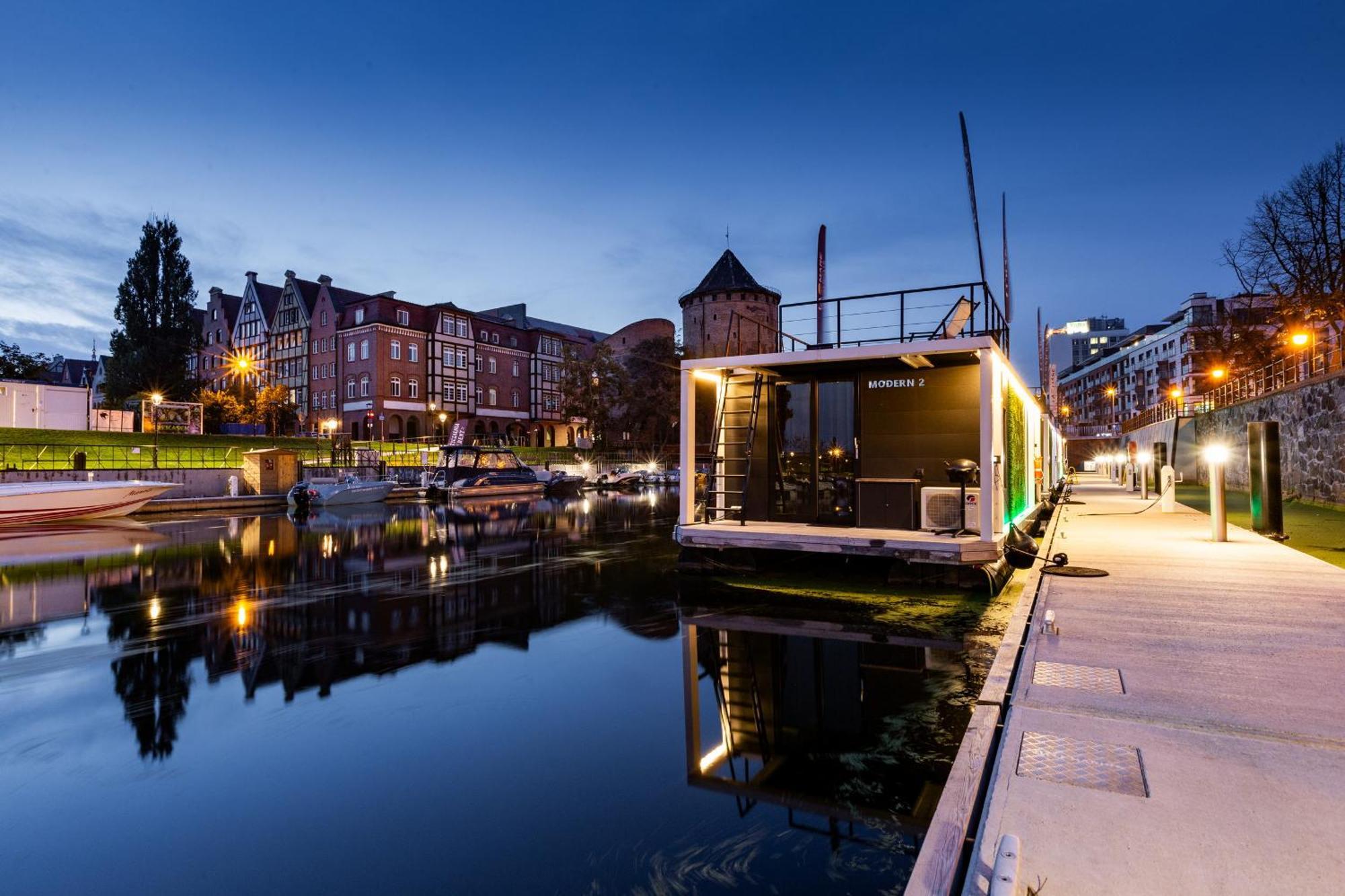 Domy Na Wodzie - La Mare Motlava Houseboats With Sauna By Downtown Apartments Gdansk Exterior foto